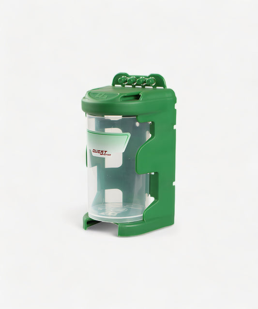 QuestSystem Q2 Sortierbox in Grün - transparenter Organizer für Schrauben und Elektrokleinteile