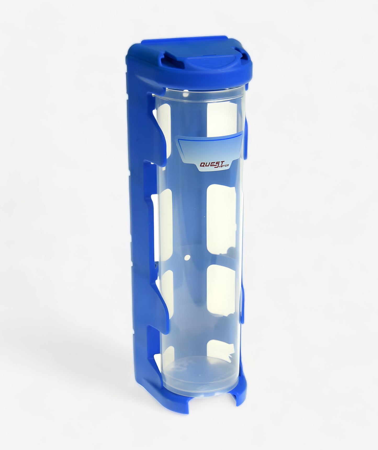 QuestSystem Q2 Long Sortierbox in Blau - transparenter Behälter für lange Schrauben und längere Kleinteile