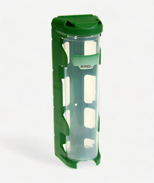 QuestSystem Q2 Long Sortierbox in Grün - transparenter Behälter für lange Schrauben und längere Kleinteile