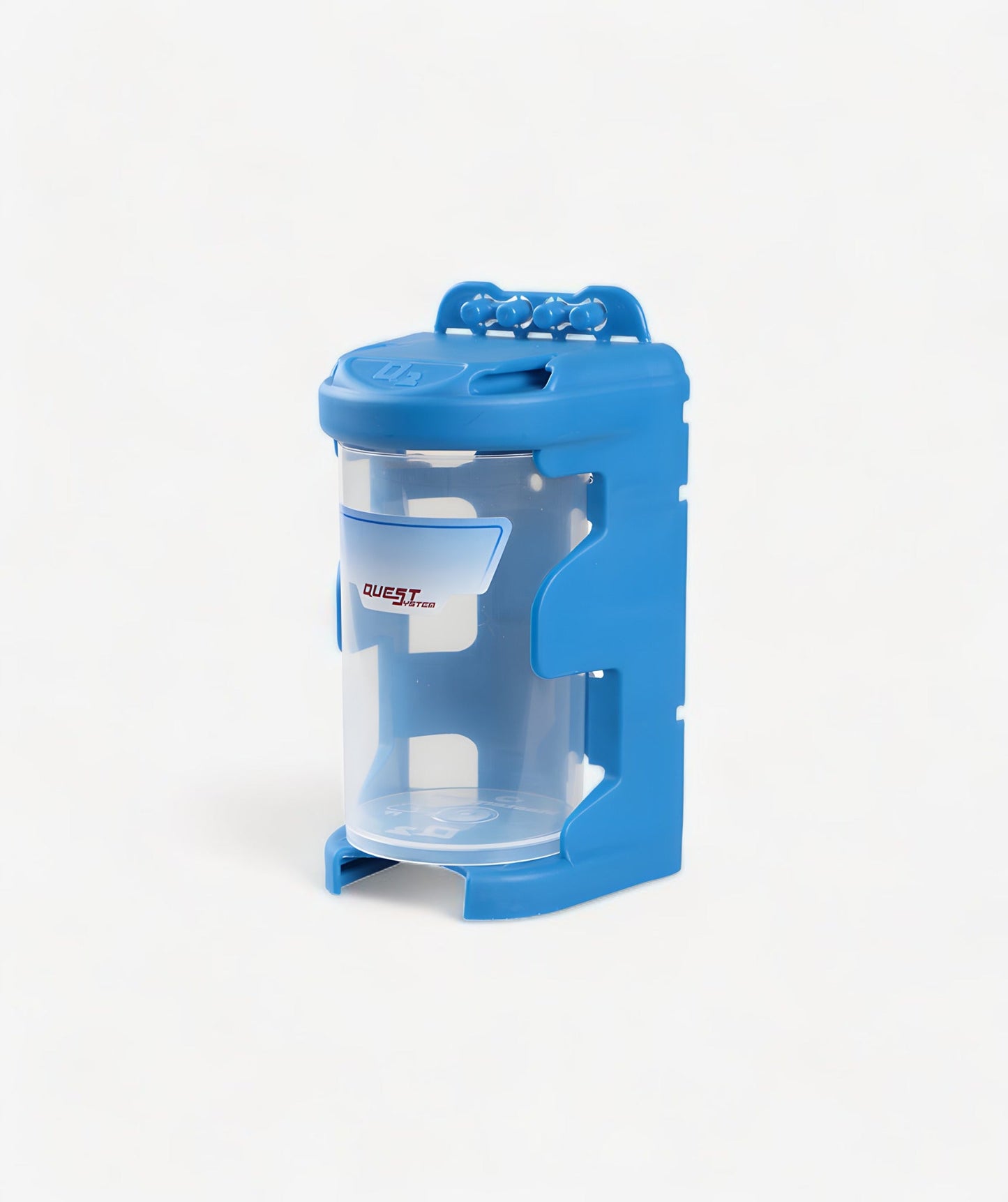 QuestSystem Q2 Sortierbox in Blau - transparenter Organizer für Schrauben und Elektrokleinteile