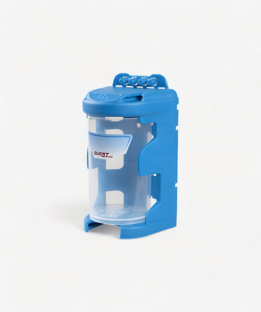 QuestSystem Q2 Sortierbox in Blau - transparenter Organizer für Schrauben und Elektrokleinteile