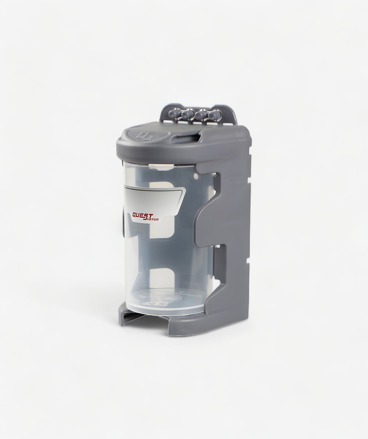 QuestSystem Q2 Sortierbox in Grau - transparenter Organizer für Schrauben und Elektrokleinteile