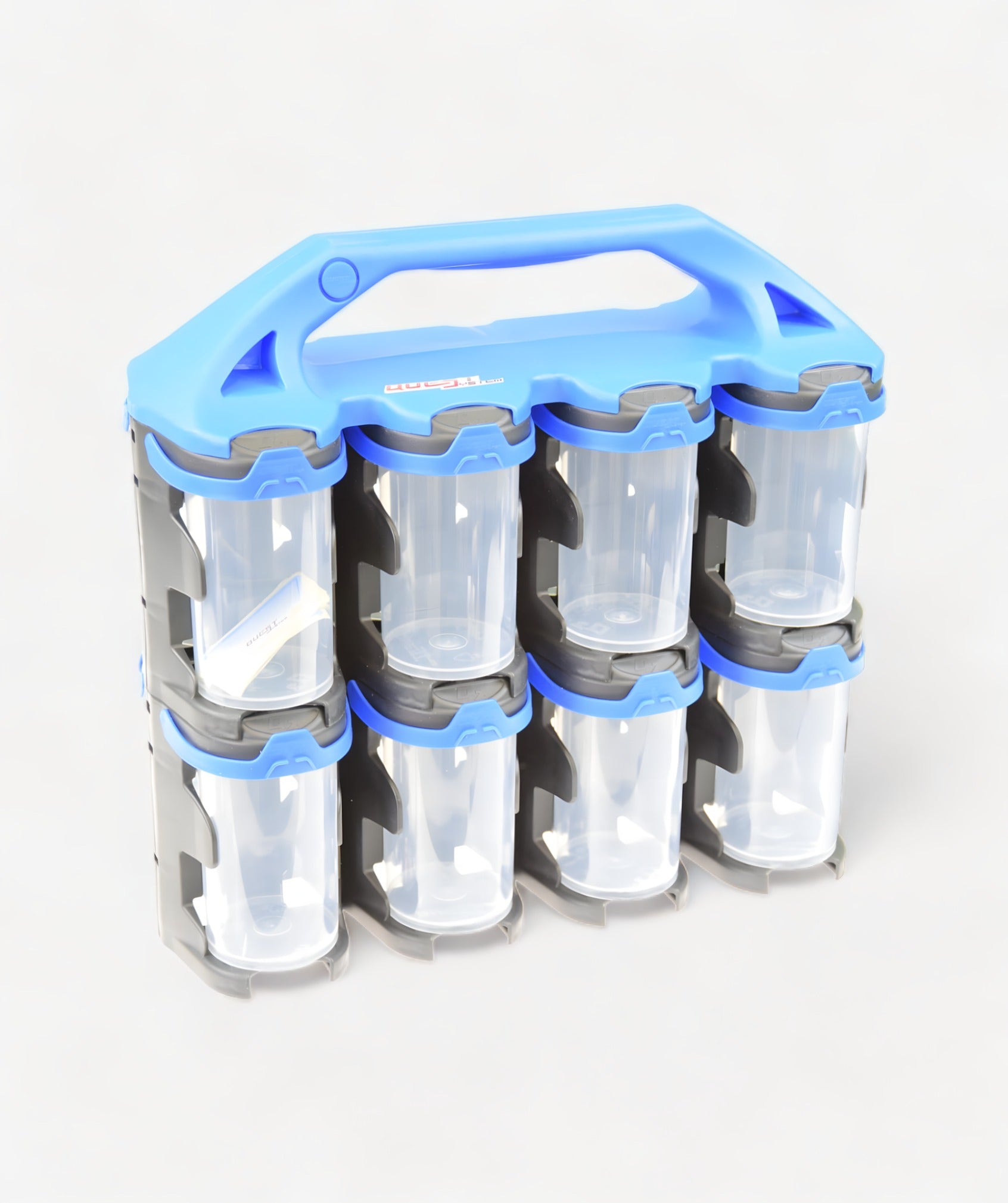 Q2X16 Sortimentskoffer mit 16 transparenten Behältern für Kleinteile