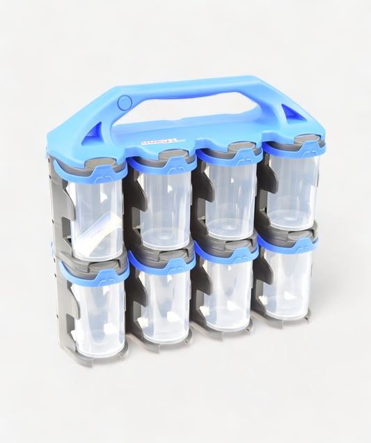 Q2X16 Sortimentskoffer mit 16 transparenten Behältern für Kleinteile