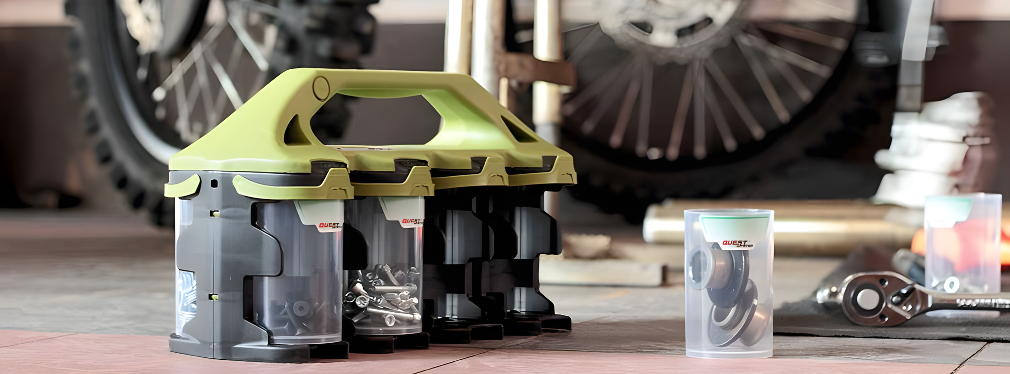 QuestSystem Q2x8 Mobiler Organizer mit 8 Sortierboxen tragbar