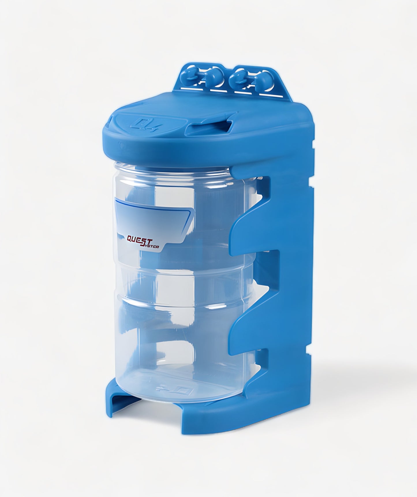 QuestSystem Q4 Sortierbox in Blau - großer transparenter Behälter für umfangreiches Zubehör