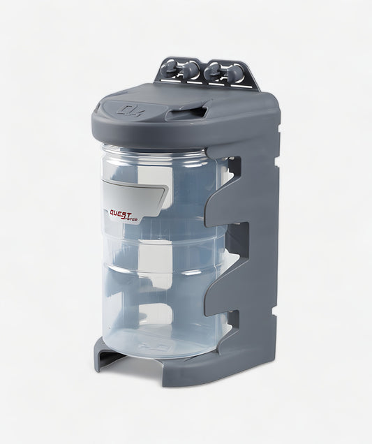 QuestSystem Q4 Sortierbox in Grau - großer transparenter Behälter für umfangreiches Zubehör