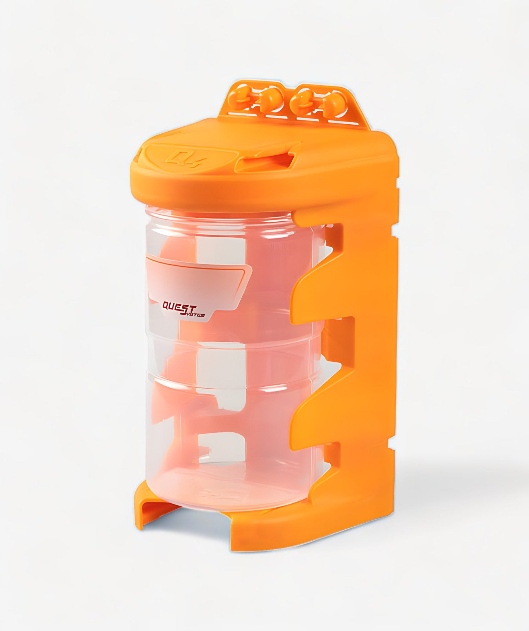 QuestSystem Q4 Sortierbox in Orange - großer transparenter Behälter für umfangreiches Zubehör
